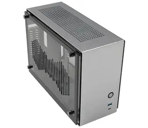 Zalman M2 Mini stříbrná / PC skříň / Mini-ITX / USB 3.0 + USB-C 3.1 / průhledná bočnice / riser card
