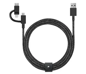 Native Union Belt Cable Universal 2m cosmos / Nabíjecí kabel / USB-A - USB-C + Micro USB + Lightning / MFi