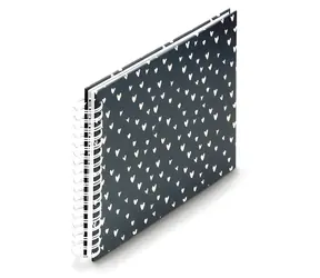 Hama Lovely 28x24 cm modrá / Album klasické spirálové / 50 stran / bílé listy