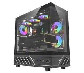 darkFlash DS950 černá / ATX / bez větráků / USB-C 3.2 Gen 2 / 2x USB-A / 270° panel / bez zdroje