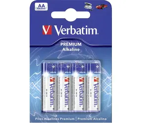 Verbatim Alkalické baterie AA LR6 4 ks / Baterie