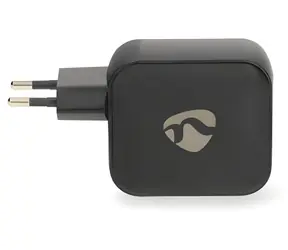 Nedis GaN 100W černá / Síťová nabíječka / 2x USB-C PD3.0 / 1x USB-A QC3.0