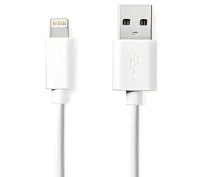 Nedis Lightning kabel 1 m bílá / Datový kabel / USB-A 2.0 (M) - Lightning 8-pin (M) / 480 Mbps