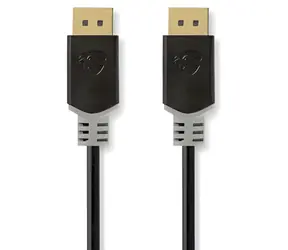 Nedis DisplayPort kabel antracit / Kabel DisplayPort / 4K 60Hz / 2 m