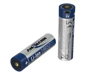 Ansmann 1307-0003 / Dobíjecí baterie / 18650 / Li-Ion / 3,6 V / 3400 mAh / Micro-USB