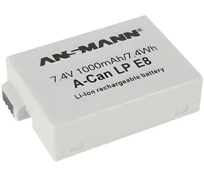 Ansmann A-Can LP-E8 / Náhradní akumulátor / Canon LP-E8 / Li-Ion / 7,4 V / 1000 mAh