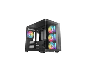 Deepcool CG530U 4F černá / Počítačová skříň / Midi-tower / ATX / Zakřivené temperované sklo / 4× ARGB