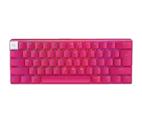 Logitech G PRO X 60 Lightspeed GX Brown magenta / Bezdrátová herní klávesnice / 60% / US layout / 2,4 GHz & Bluetooth