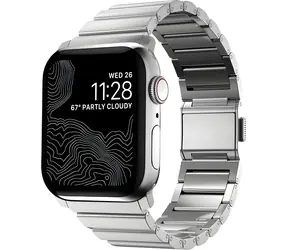 Nomad Strap Stainless Steel V2 stříbrná / Řemínek pro Apple Watch / 42/44/45/49 mm