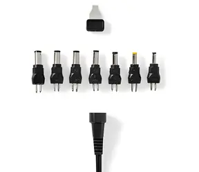 Nedis Univerzální napájecí adaptér černá / Napájecí adaptér / 40 W / 12–24 V DC / 8 konektorů / AC 100–240 V / 1,80 m