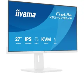 27" IIYAMA ProLite XB2797QSNP-W1 bílá / Monitor / IPS / QHD 2560x1440 / USB-C 96W / KVM / Daisy Chain