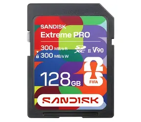SanDisk Extreme PRO SDXC 128GB FIFA World Cup 2026 / Paměťová karta / UHS-II V90 / čtení: 300 MB/s / vhodné pro 8K