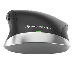 3Dconnexion CadMouse Compact Wireless černá/stříbrná / Bezdrátová optická myš pro CAD / 7200 DPI / Bluetooth / 2.4 GHz
