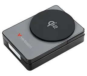 Verbatim Charge 'n' Go Qi2 šedá / Magnetická bezdrátová powerbanka / 5000 mAh / Qi2 15 W / USB-C PD 20 W