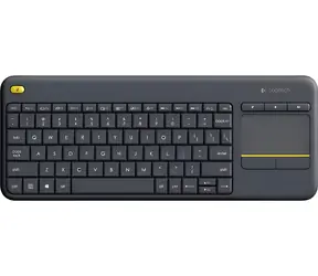 Logitech K400 Plus černá / Bezdrátová klávesnice s touchpadem / HU