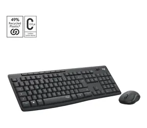 Logitech MK295 Silent Wireless grafitová / Sada klávesnice a myši / bezdrátová / tichá / CH Central