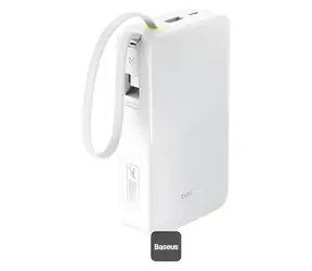 Baseus EnerFill FC51 Bipow2 Pro bílá / Powerbanka / 20000 mAh / USB-C v těle / USB-C / USB-A / 22,5W