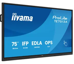 75" iiyama ProLite TE7513A-B2AG černá / Interaktivní panel / IPS / 4K UHD / Dotykový 40bodů / Android 14 / Wi-Fi 6E