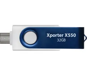 Patriot Xporter X550 32GB modrá-bílá / Flash disk / USB-A + USB-C 3.2 Gen 1