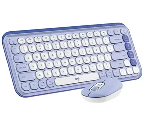 Logitech POP ICON lila / Bezdrátová sada klávesnice a myši / CH verze