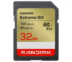 SanDisk Extreme Go SDHC 32 GB / Paměťová karta / čtení 100 MB/s / zápis 60 MB/s / vhodné pro 4K