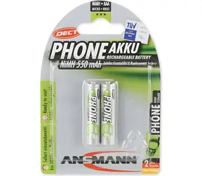 Ansmann DECT Micro / Nabíjecí baterie / AAA / NiMH / 550 mAh / 1.2V / 2 ks