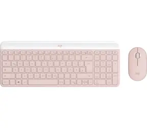 Logitech MK470 Slim Combo růžová / Set klávesnice a myši / Slim / Bezdrátový