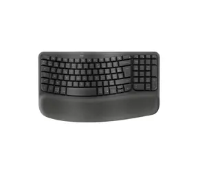 Logitech Wave Keys grafitová / Bezdrátová klávesnice / Ergonomická / 2.4GHz / Bluetooth / Univerzální layout
