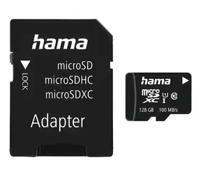 Hama microSDXC 128 GB + adaptér / Paměťová karta / Class 10 / UHS-I / 80 MB/s