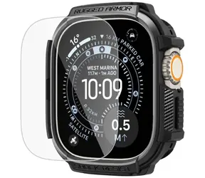Spigen Rugged Armor (w Glass) matná černá / Ochranný kryt / Apple Watch Ultra 3/2/1 49 mm