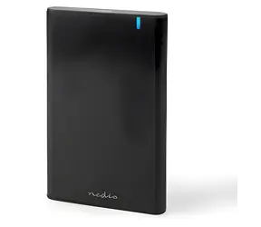 Nedis / Přenosný box pro pevný disk / 2.5" / SATA III / USB 3.1 Gen1 / USB-A a USB-C / hliníkový