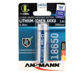 Ansmann 18650 / Dobíjecí baterie / 3,6V / 2600 mAh / Li-Ion