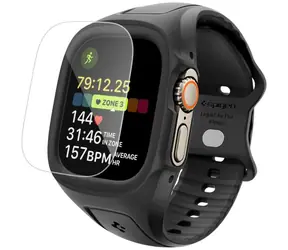 Spigen Liquid Air Pro matná černá / Ochranný kryt s ochranným sklem / Apple Watch Ultra 3/2/1 49 mm