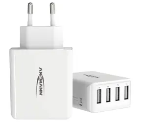 Ansmann HC430 bílá / Síťová nabíječka / 4x USB-A / 30W