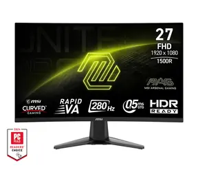 27" MSI MAG 276CXFDE černá / Monitor / FHD / Rapid VA / 280 Hz / 0,5 ms / 300 cd/m2 / 2× HDMI + DP / VESA