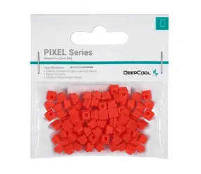 Deepcool Pixel Series červená / Dekorativní pixel bity / pro skříně Deepcool / pryž / 100 ks