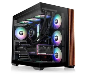 Thermaltake View 380 WS ARGB černá/dřevo / ATX / 2x USB-A 3.2 / 1x USB-C 3.2 Gen 2 / 4x 120mm ARGB / bez zdroje