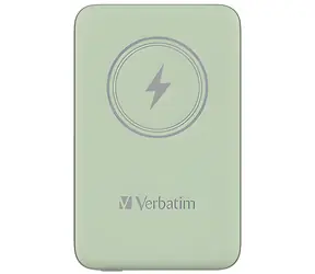 Verbatim Charge 'n' Go zelená / Powerbanka / 10 000 mAh / USB-C / MagSafe / 15W bezdrátové / 20W PD