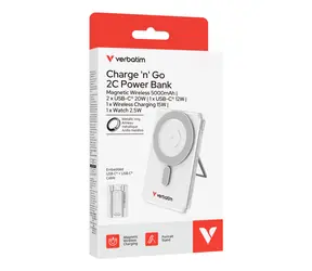 Verbatim Charge 'n' Go 5000mAh stříbrná / Powerbanka / 2x USB-C / rychlé nabíjení