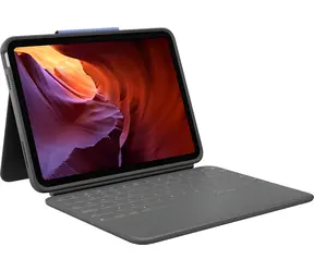 Logitech Rugged Folio graphitová / Ochranné pouzdro s klávesnicí / pro Apple iPad 10. generace / DE layout