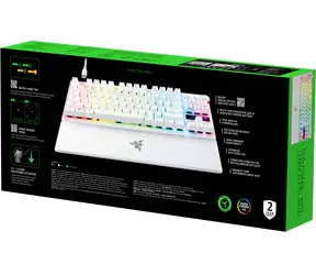 Razer Huntsman V3 Pro Tenkeyless bílá / Herní klávesnice / Razer Analog Optical Switch Gen 2 / 8KHz HyperPolling