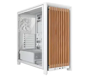 Corsair FRAME 4000D RS Wood bílá / Midi-Tower / E-ATX / bez zdroje / průhledná bočnice