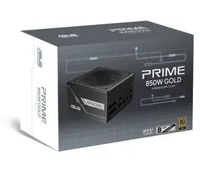 ASUS Prime 850G černá / ATX / 850W / 80 Plus Gold / modulární