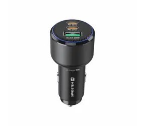 Swissten CL adaptér do auta 2x USB-C PD + USB-A černá / Autonabíječka / 95W