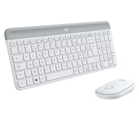 Logitech Slim Wireless Combo MK470 FR bílá / Bezdrátová sada klávesnice a myši / FR verze