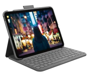 Logitech Slim Folio šedá / Pouzdro s klávesnicí / IT layout / Bluetooth / pro Apple iPad 10.9"