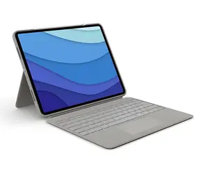 Logitech Combo Touch písková / Pouzdro s klávesnicí / iPad Air 11" (2024) / AZERTY / podsvícení / trackpad