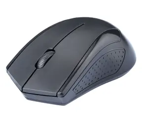 C-TECH WLM-07 černá / Bezdrátová optická myš / 1200 DPI / 3 tlačítka / USB nano receiver / 2x AAA