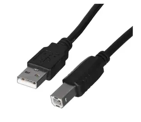 Lanberg CA-USBA-10CC-0018-BK černá / Kabel USB / USB-A (M) - USB-B (M) / USB 2.0 / 1,8 m