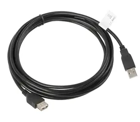 Lanberg CA-USBE-10CC-0030-BK černá / Kabel USB 2.0 / USB-A (M) - USB-A (M) / 3 m